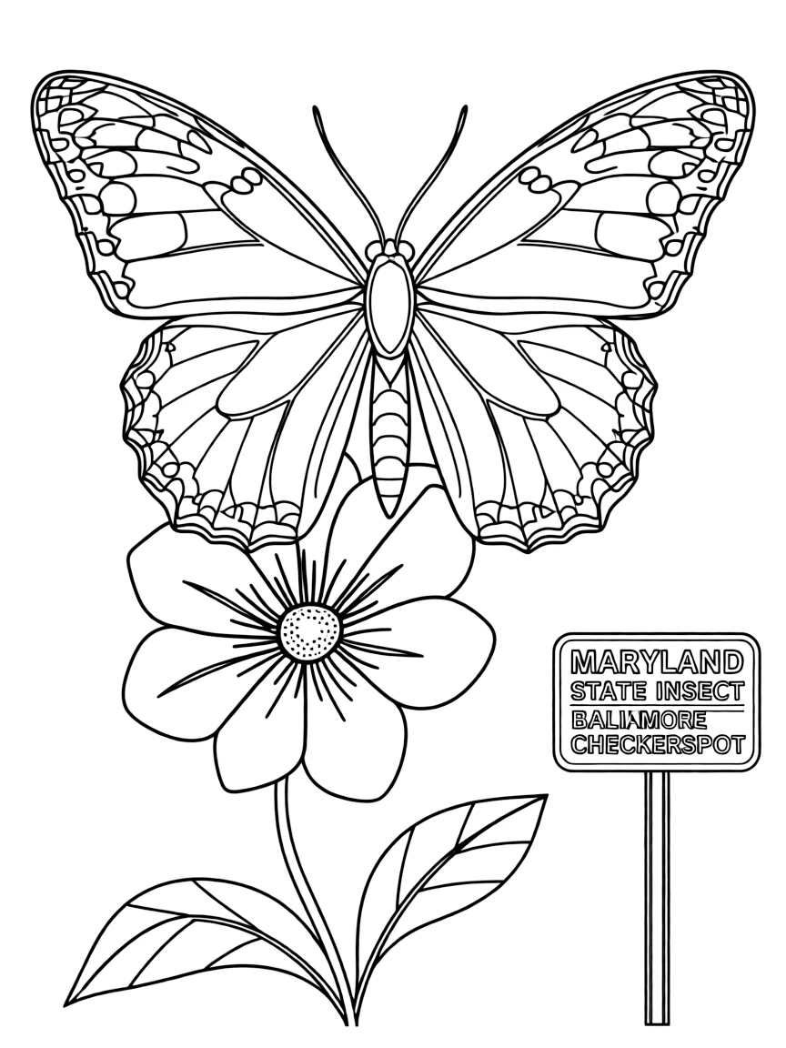 (Maryland) Maryland's state insect - Baltimore Checkerspot butterfly