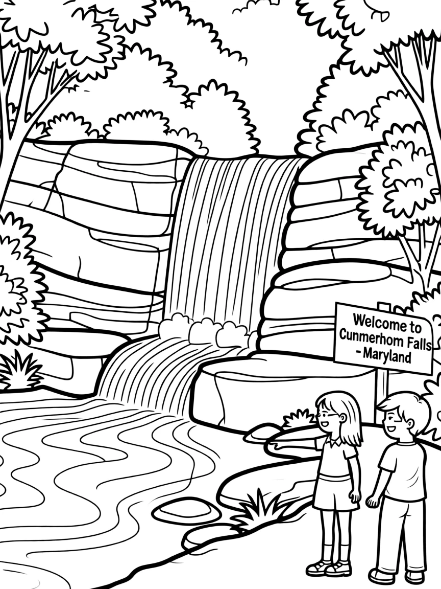 (Maryland) Cunningham Falls cascading over rocks