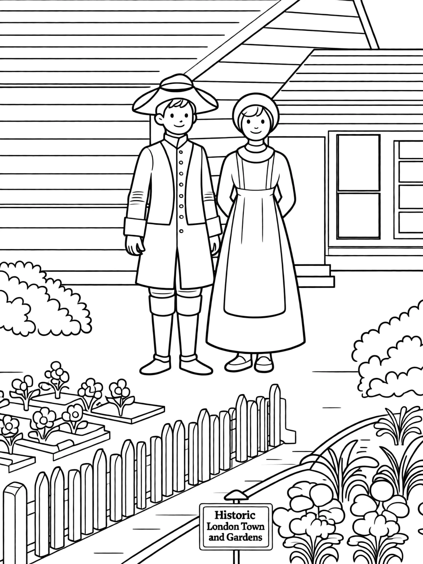 (Maryland) Historic London Town and Gardens colonial scene