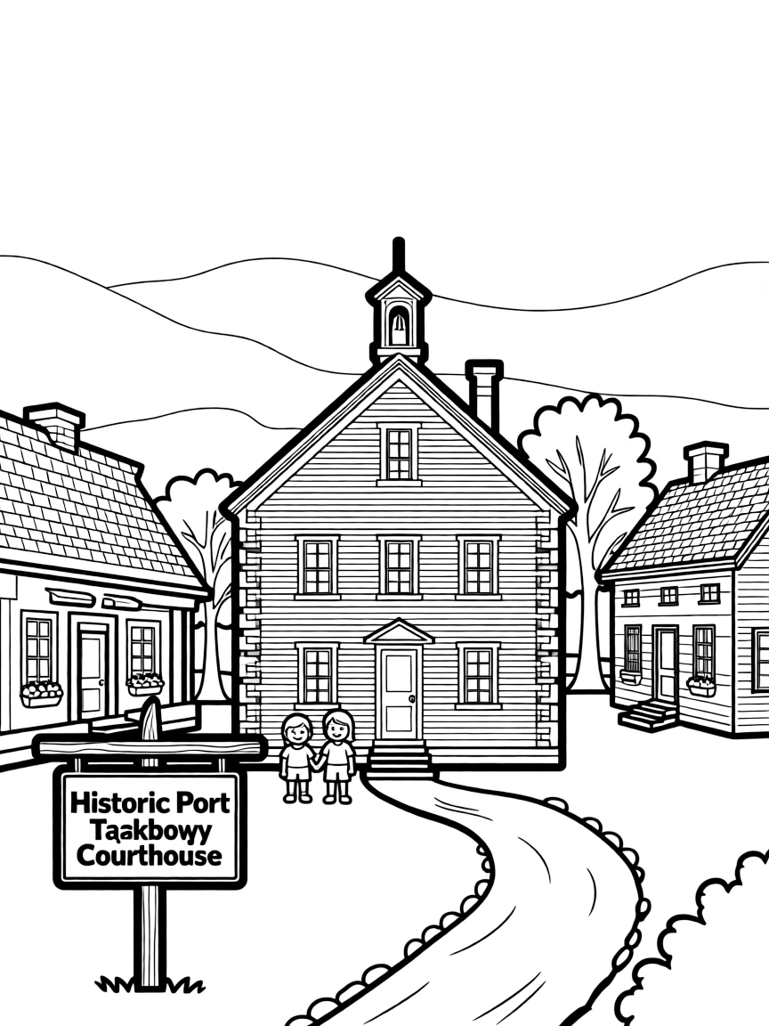 (Maryland) Historic Port Tobacco courthouse and village