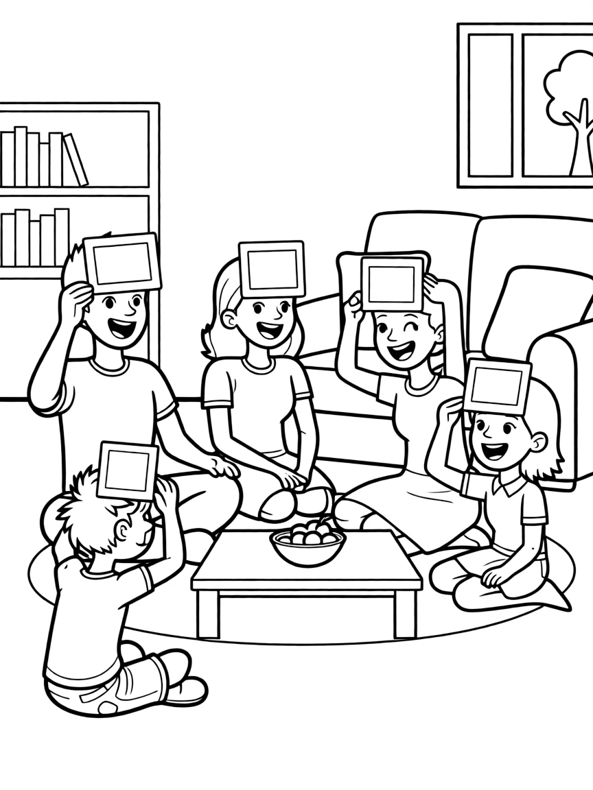 (family) Family playing what am I game