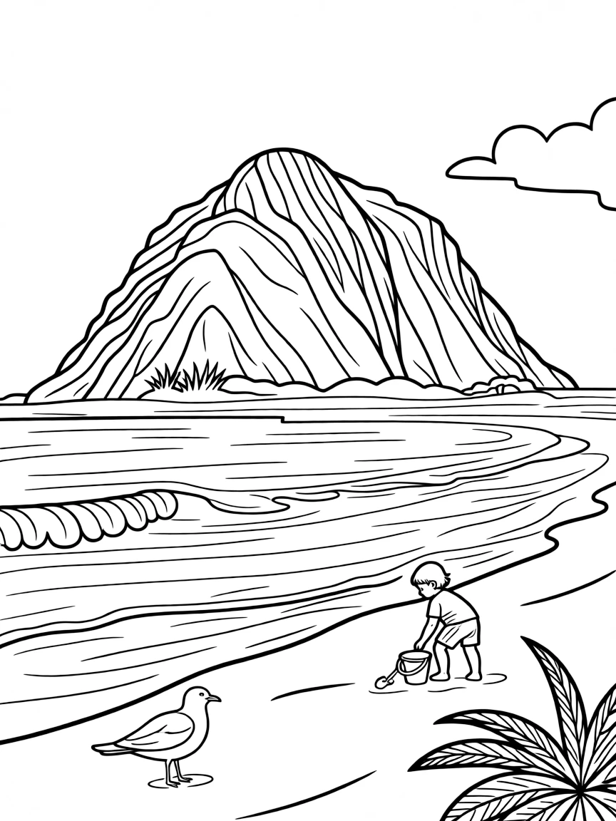 (California) Morro Bay's distinctive rock formation