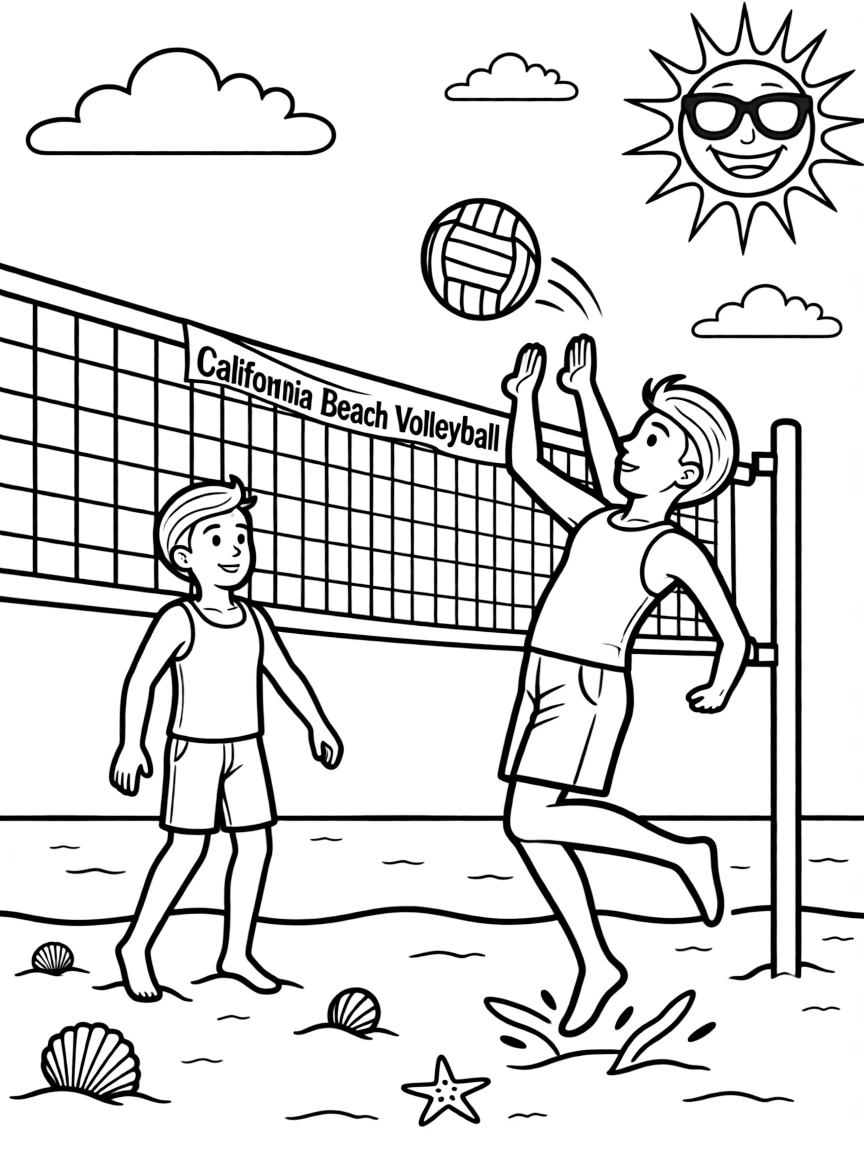 (California) California beach volleyball players