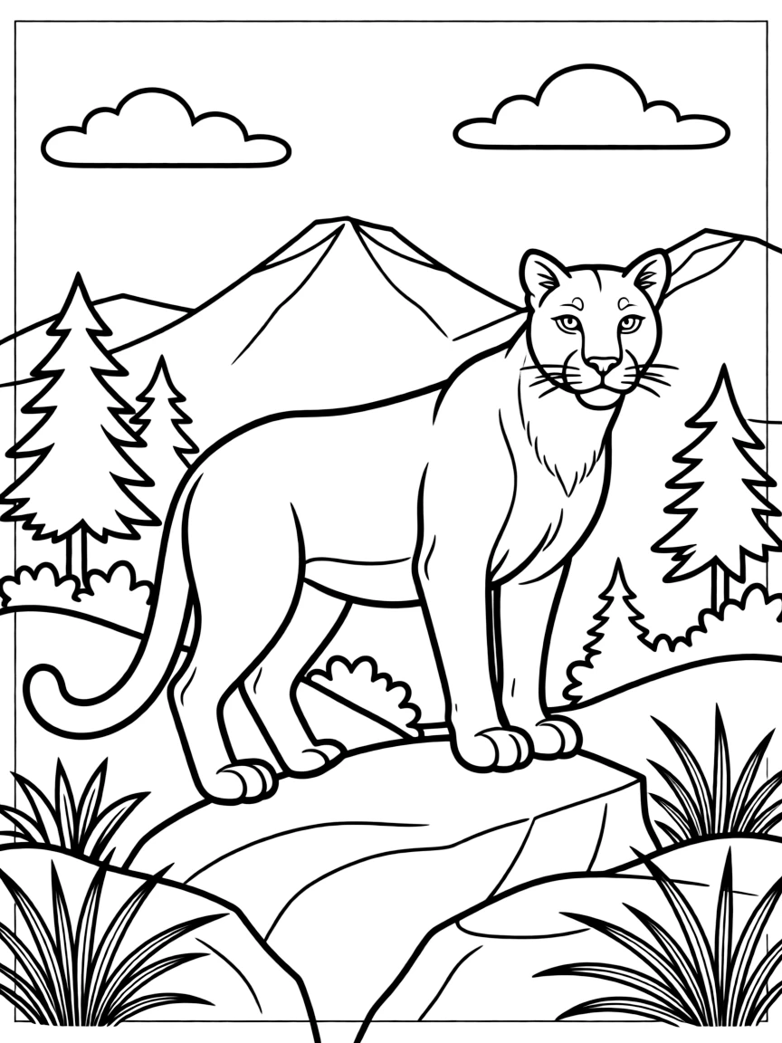 (California) California mountain lion in wilderness