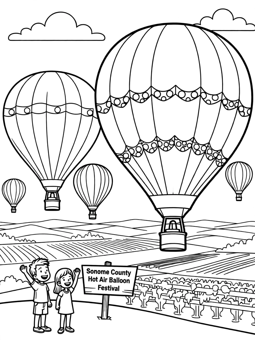 (California) Sonoma County hot air balloons