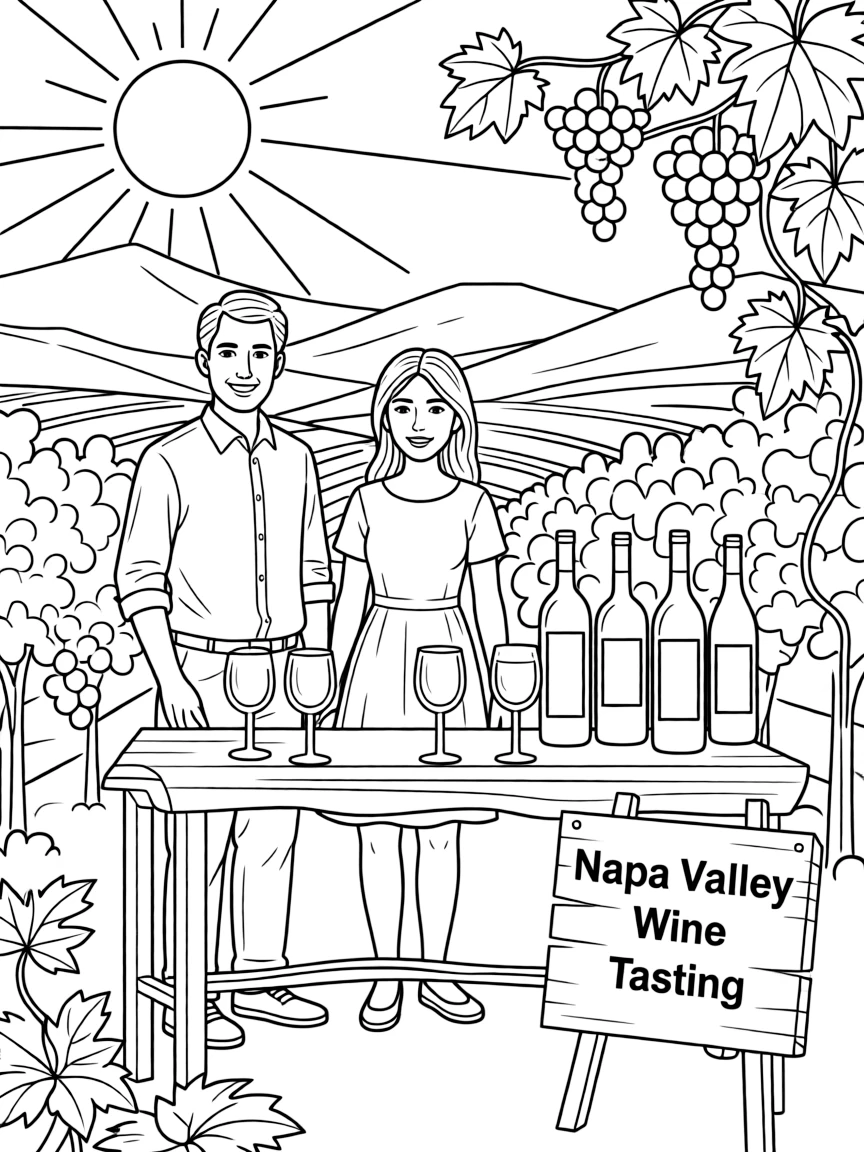 (California) Napa Valley wine tasting scene
