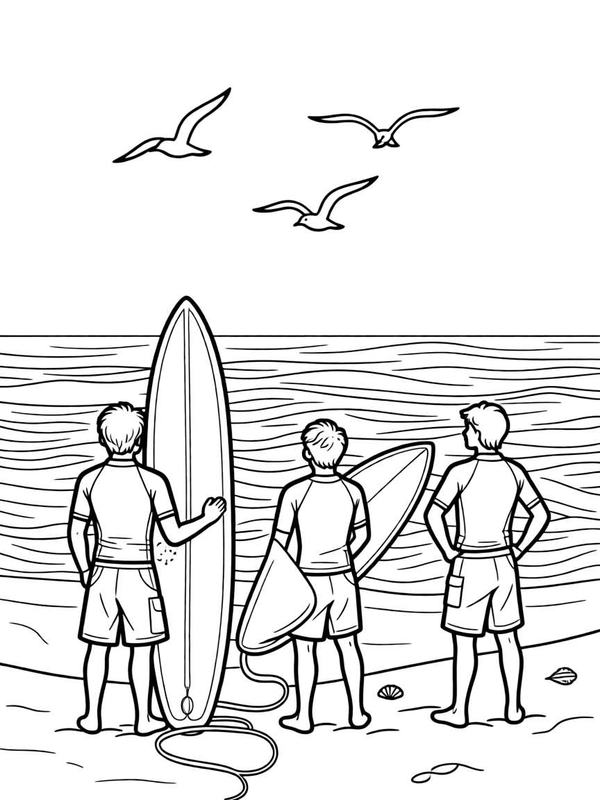 (California) California surfers waiting for waves