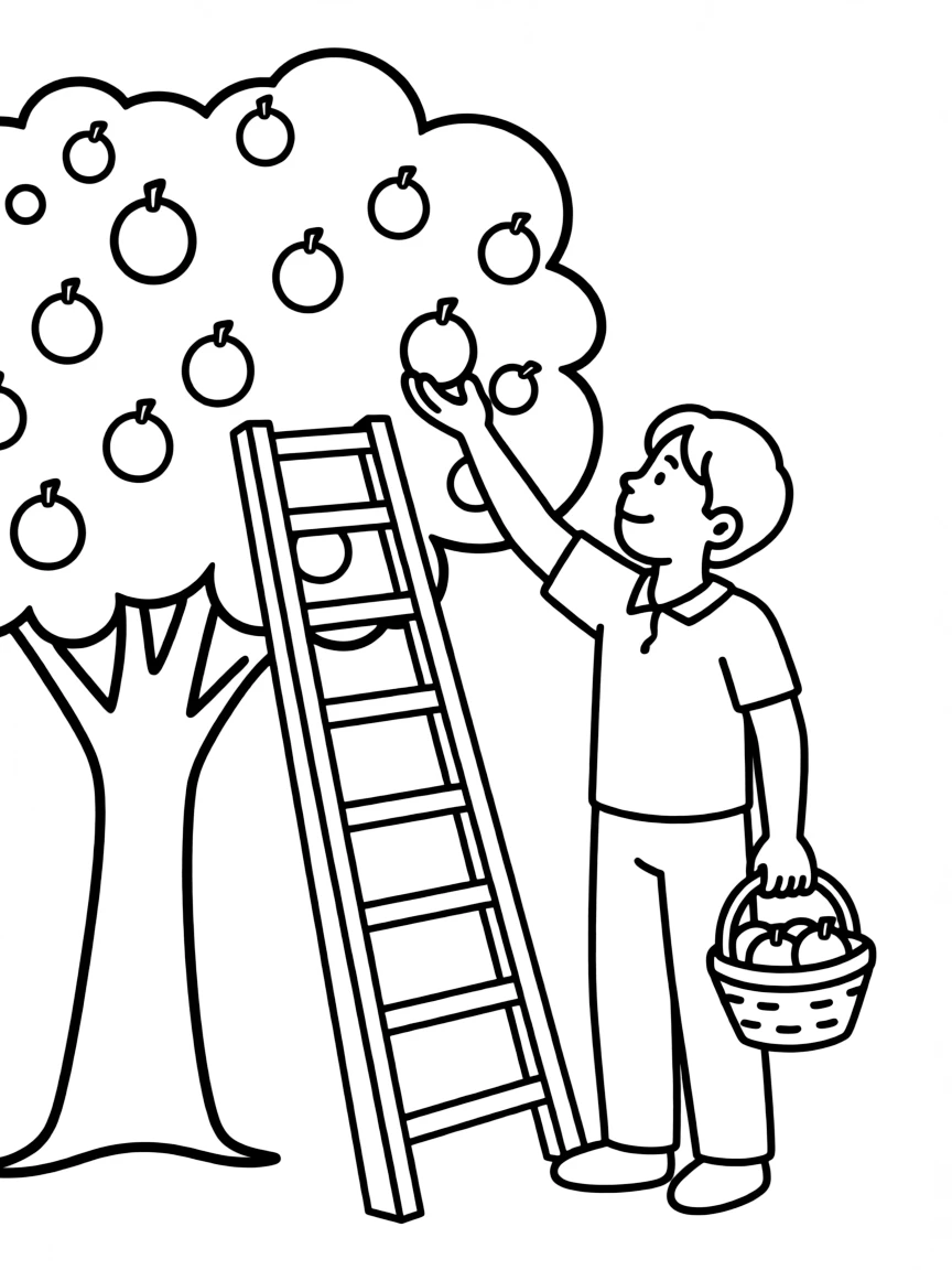 (California) California orange picker with ladder