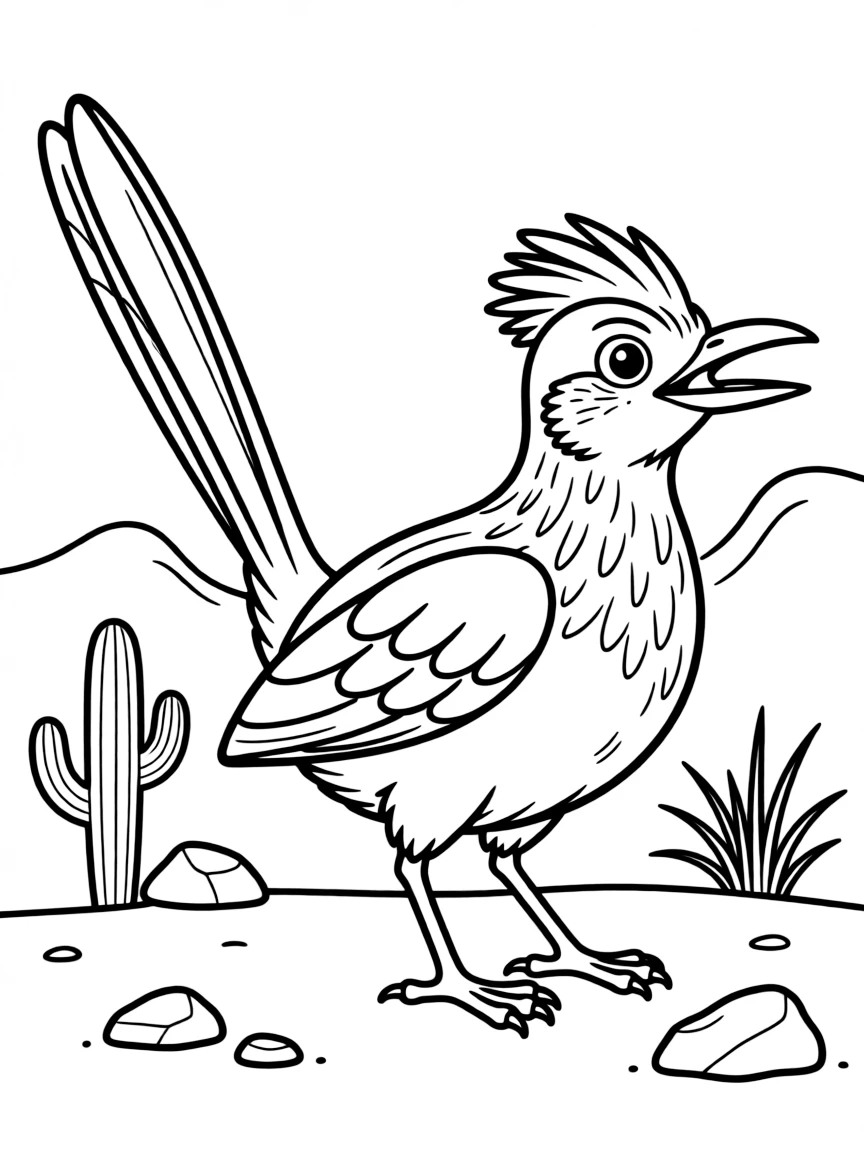 (California) California desert roadrunner bird