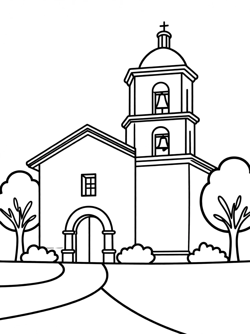 (California) Mission San Carlos with bell tower