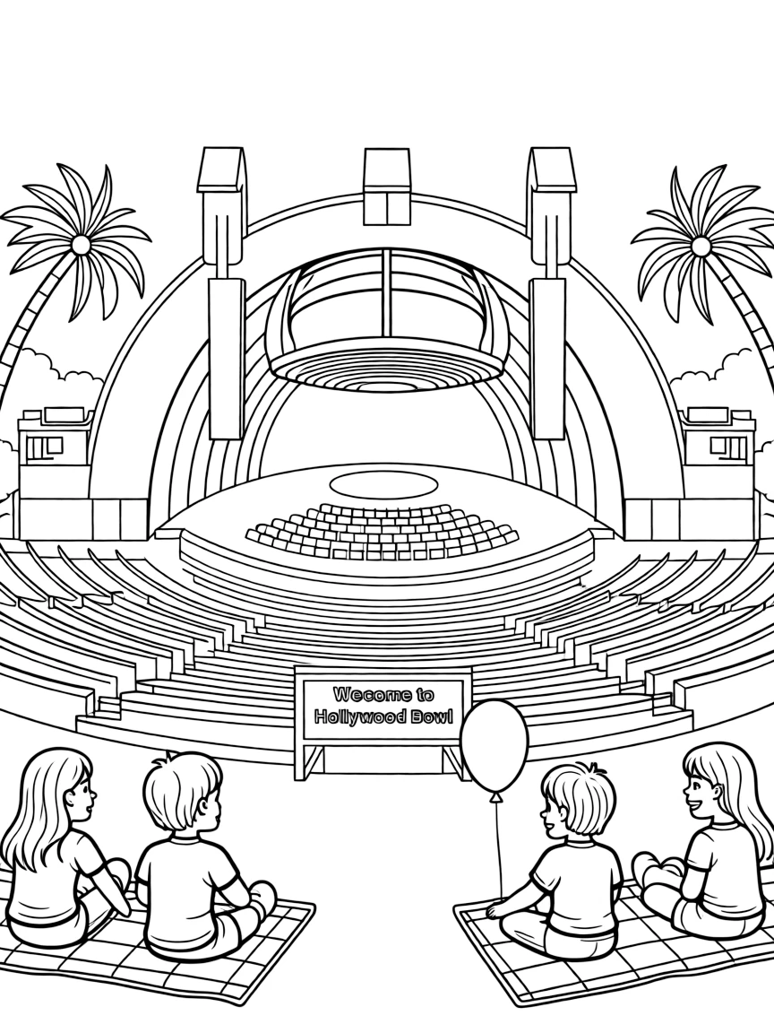 (California) Los Angeles Hollywood Bowl amphitheater