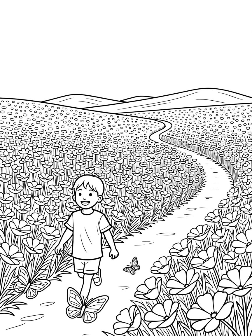 (California) California poppy field in springtime
