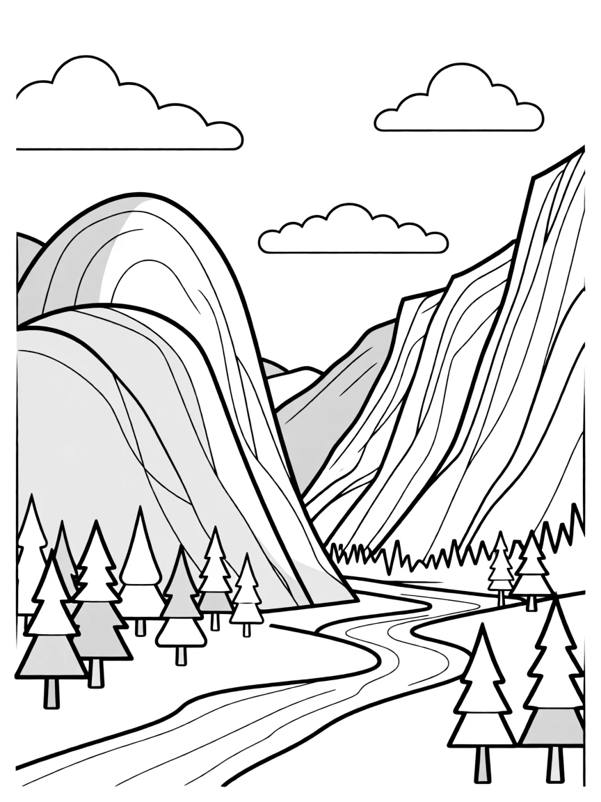 (California) Yosemite granite domes and valleys