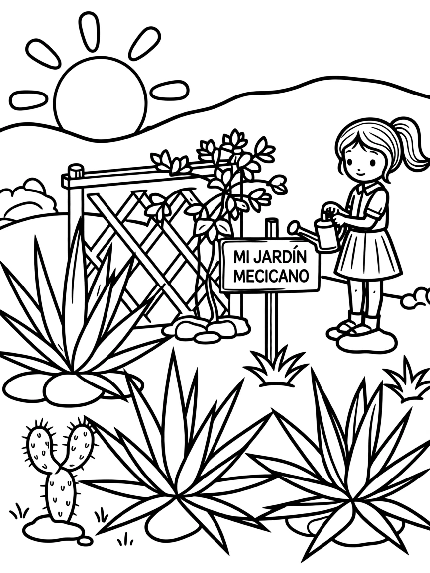 (Mexico) A simple Mexican garden with native plants