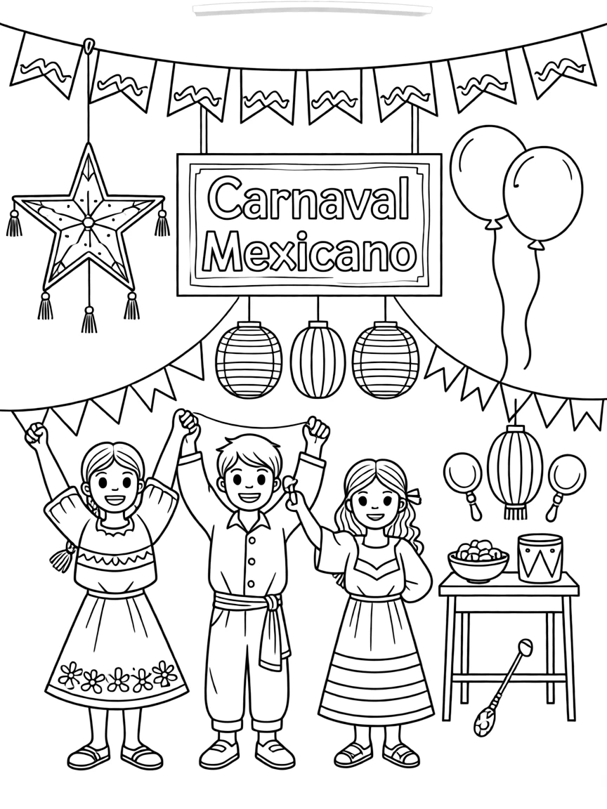 (Mexico) A simple Mexican carnival celebration