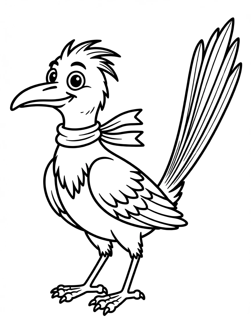 (Mexico) A cute cartoon Mexican roadrunner bird
