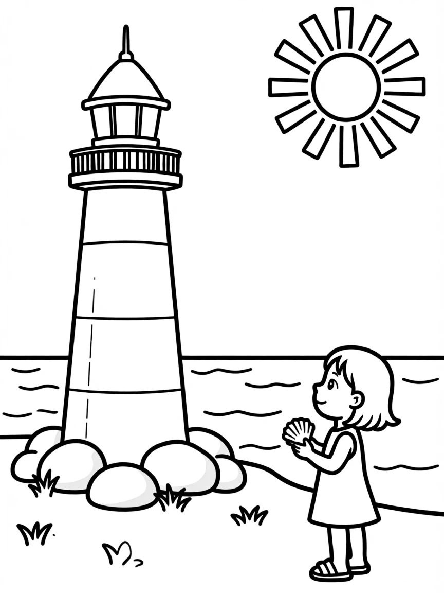 (Mexico) A simple Mexican lighthouse on coast