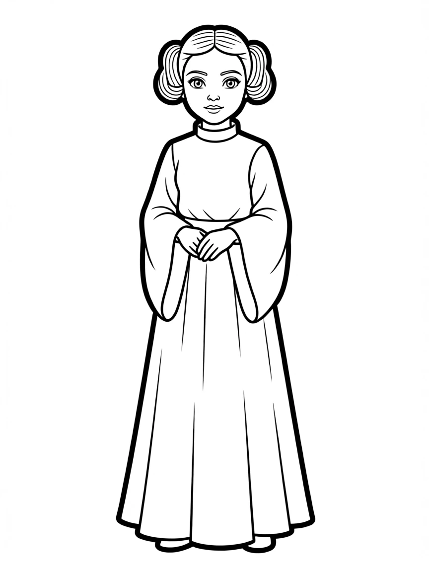 (Star Wars) Princess Leia with her classic hair buns