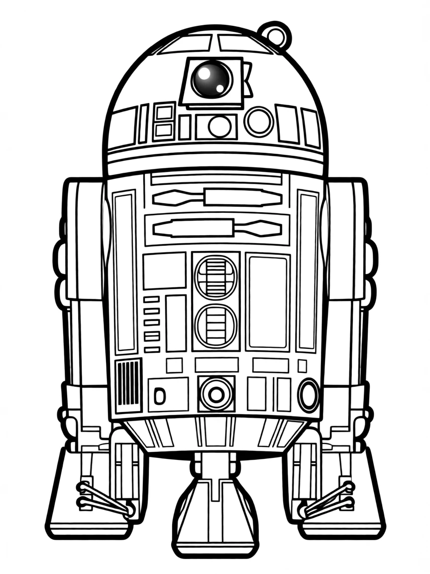 (Star Wars) R2-D2 with blinking lights and detailed panels