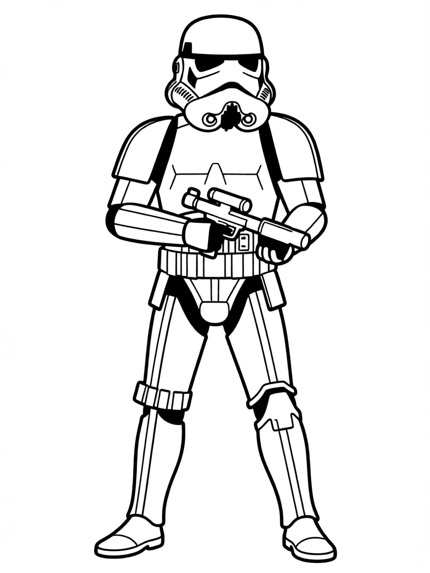 (Star Wars) Stormtrooper standing ready with blaster