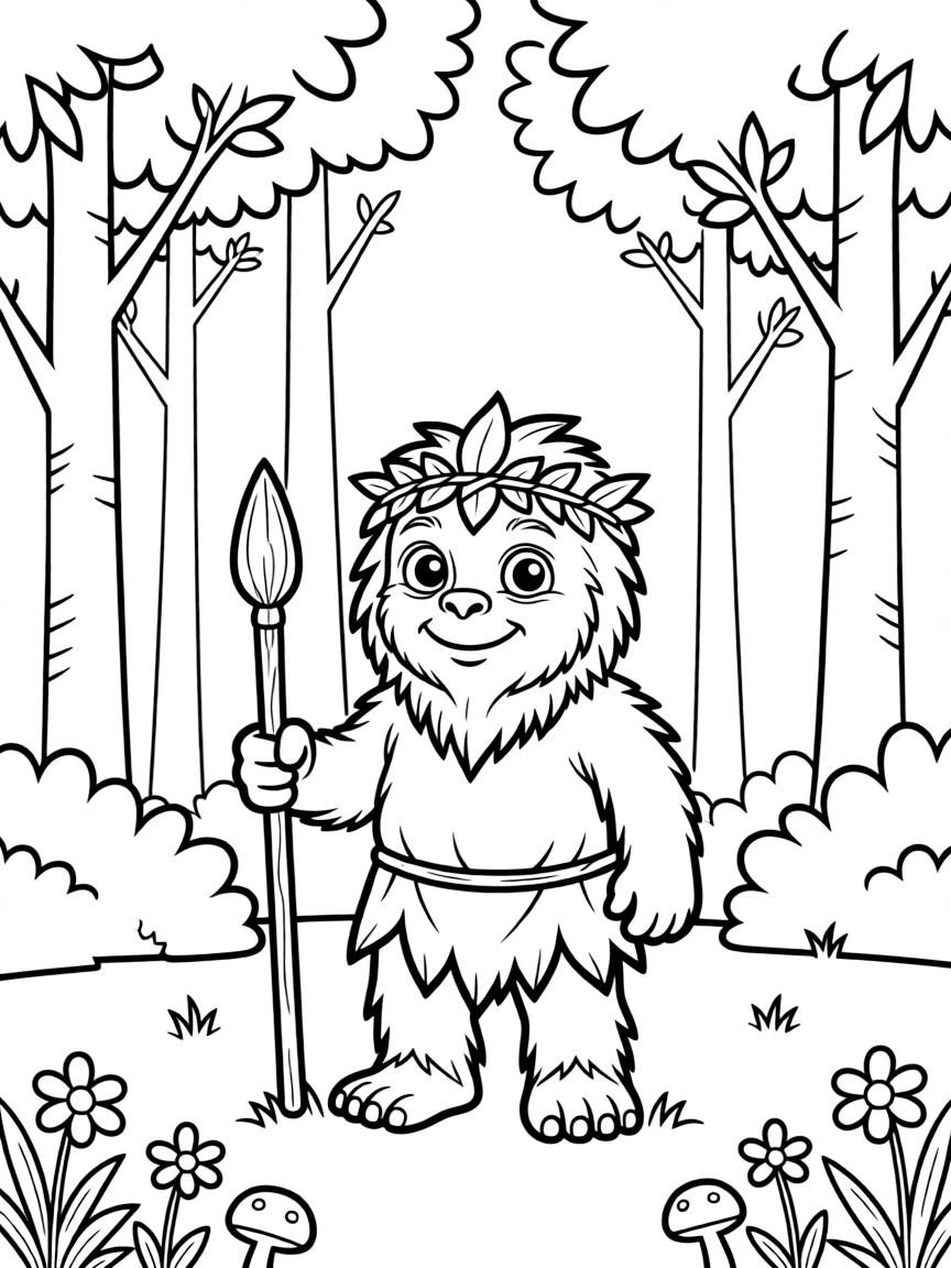(Star Wars) An Ewok standing in a forest on Endor