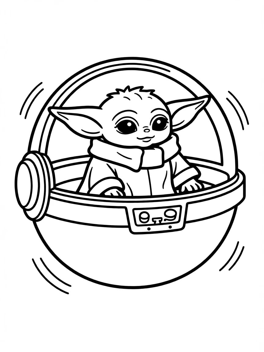 (Star Wars) Baby Yoda (Grogu) in his floating pod