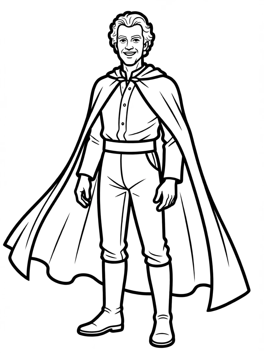(Star Wars) Lando Calrissian smiling in his cape