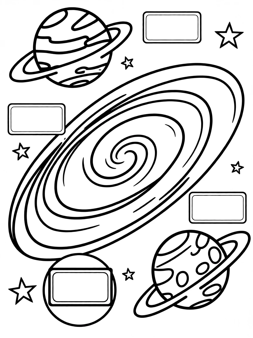 (Star Wars) A simple map of the galaxy with planets