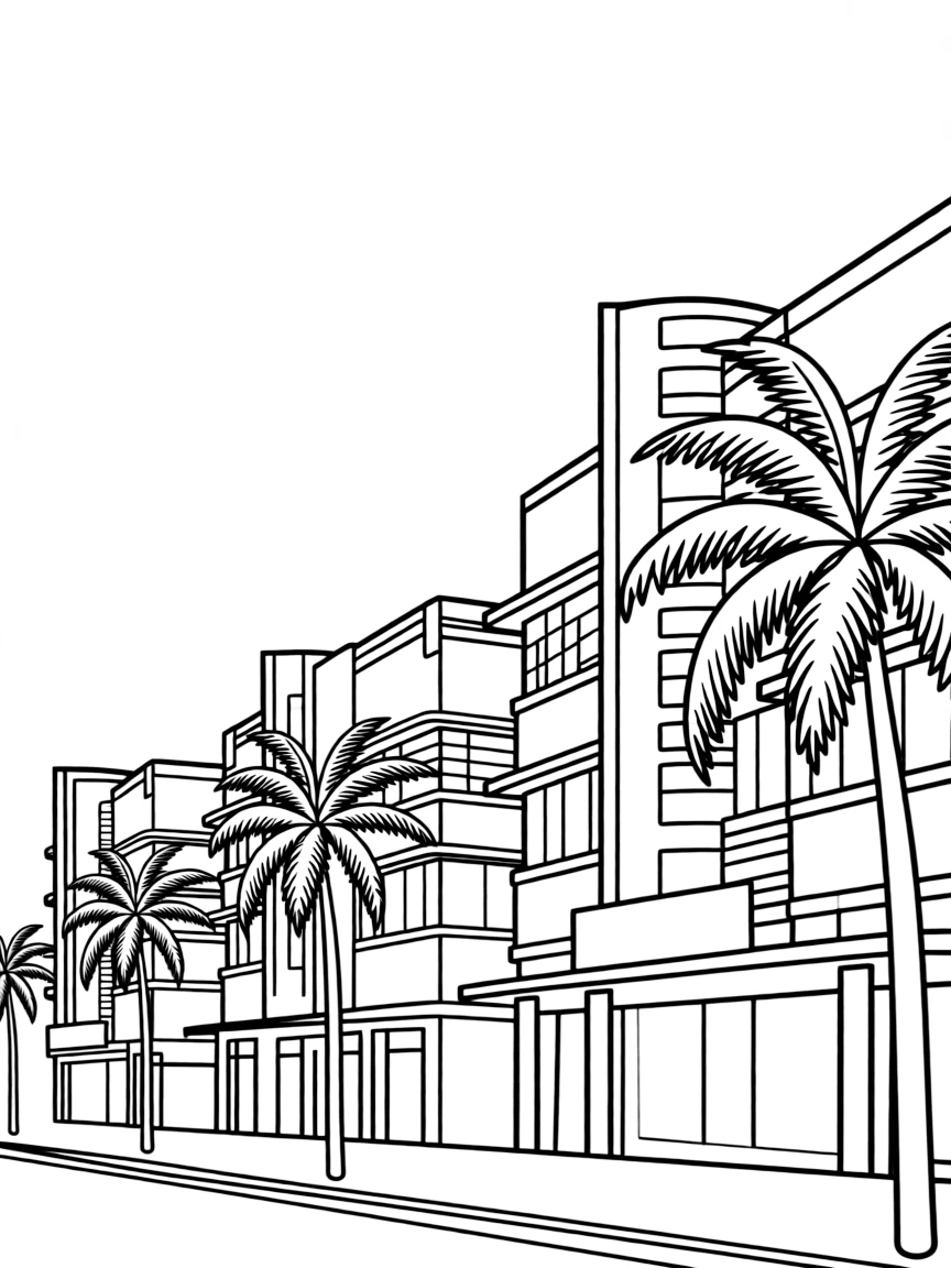 (Florida) Art Deco buildings in Miami Beach
