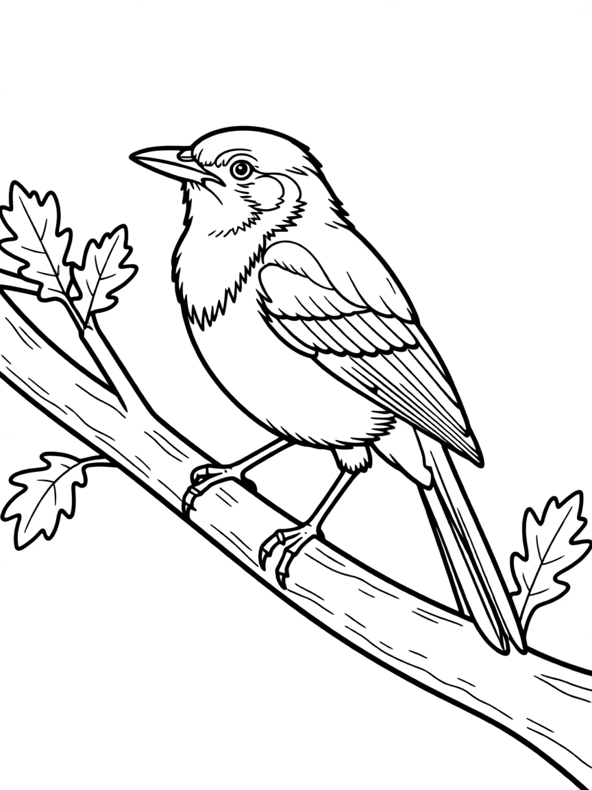 (Florida) A Florida scrub jay perched on a branch