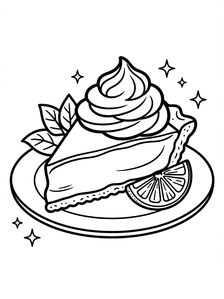 (Florida) Key lime pie with whipped cream