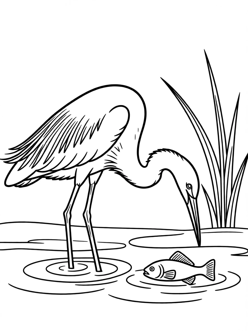 (Florida) A snowy egret hunting for fish