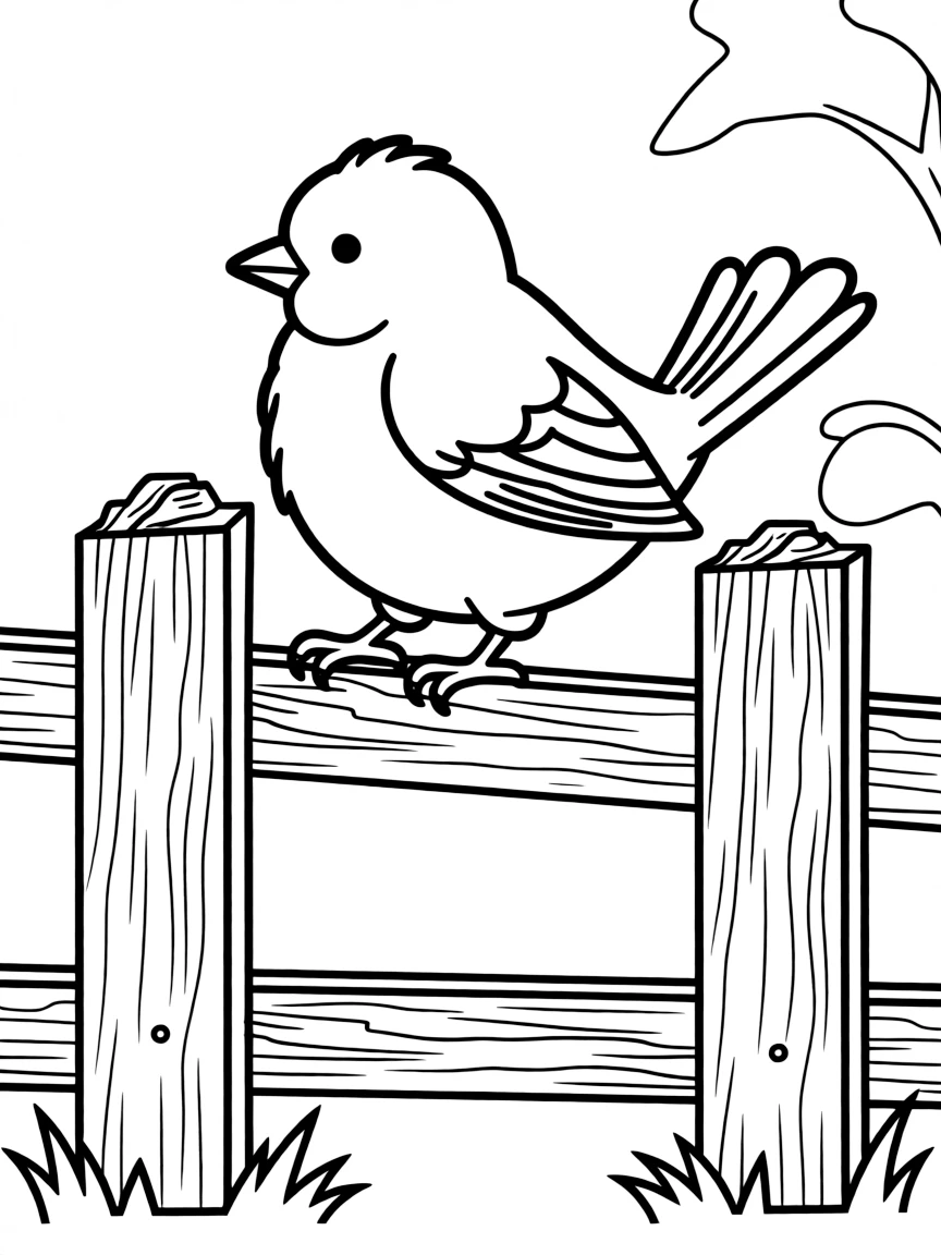 (Florida) A painted bunting perched on a fence