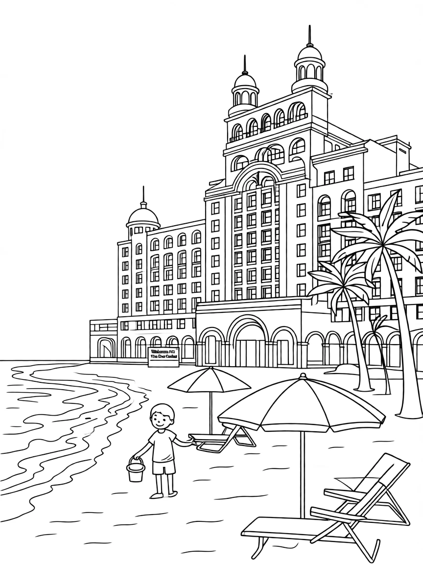(Florida) The Don CeSar Pink Palace hotel on the beach