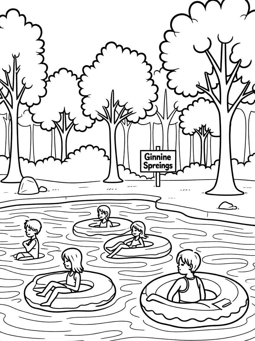 (Florida) Ginnie Springs with swimmers and tubers