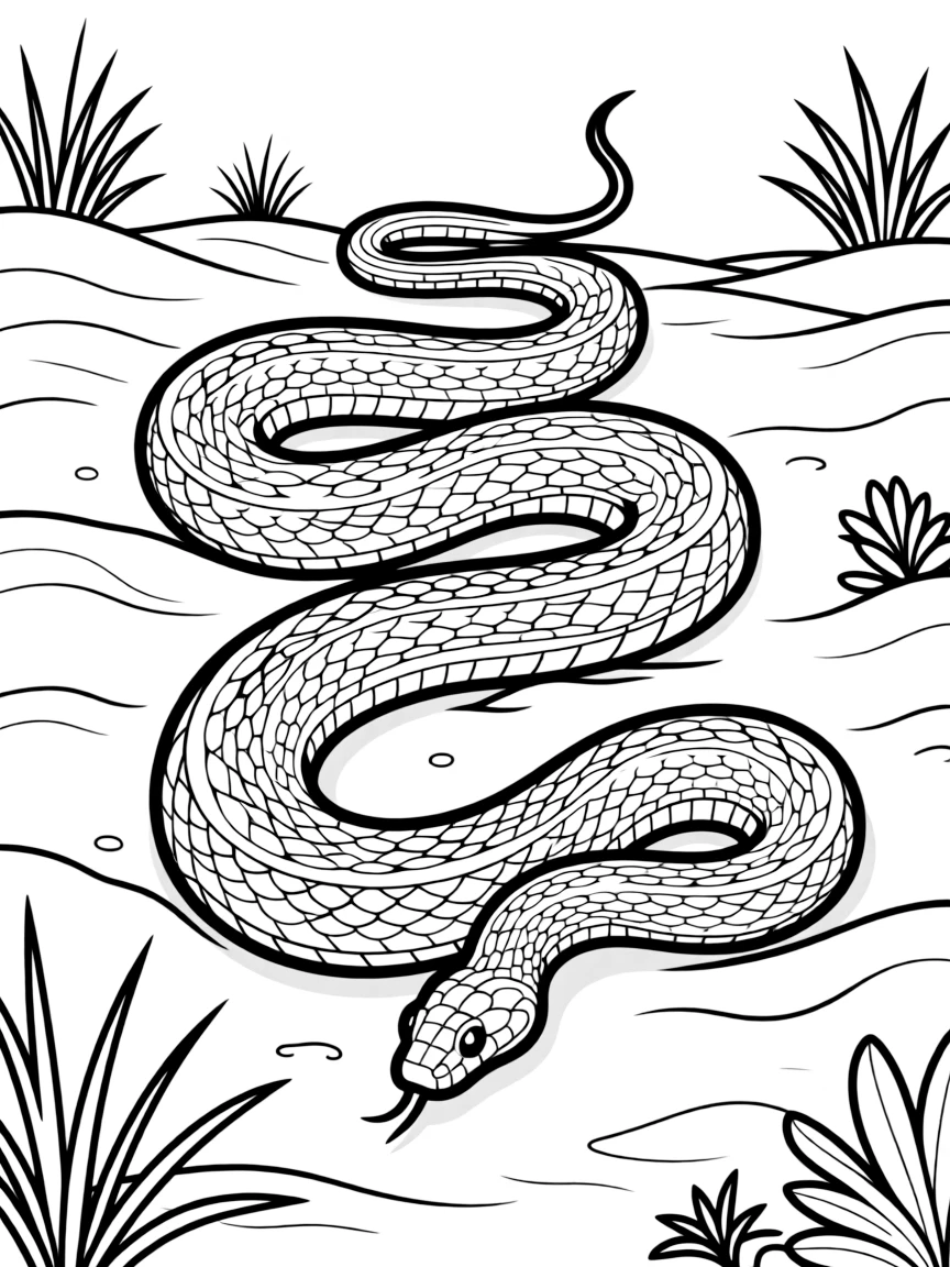 (Florida) A Florida pine snake in sandy soil