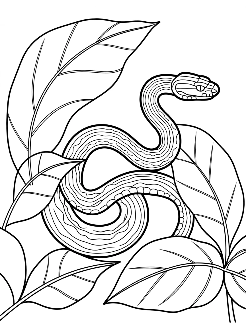 (Florida) A Florida brown snake hiding in leaves