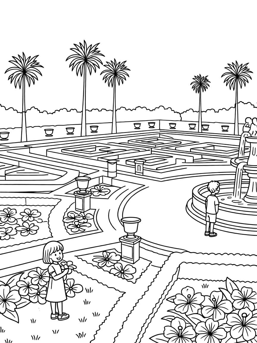 (Florida) The Vizcaya Museum formal gardens