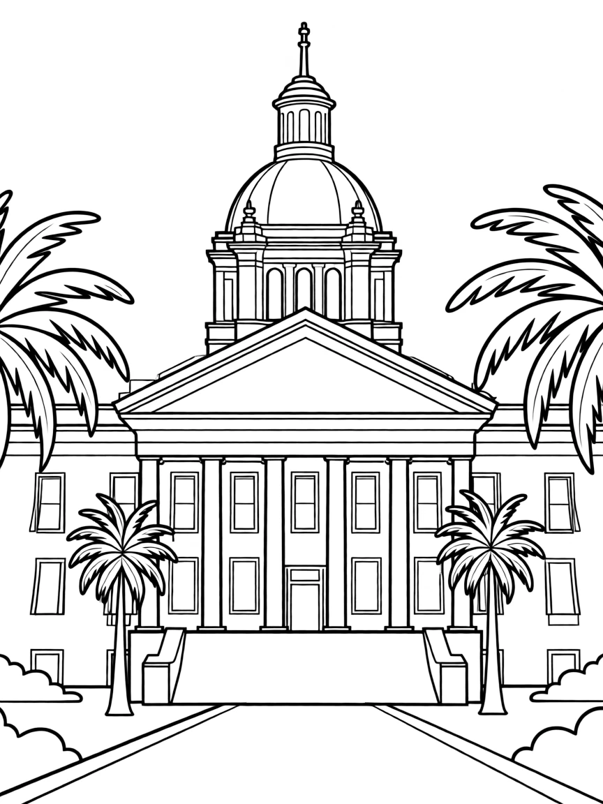 (Florida) The Florida State Capitol building with dome