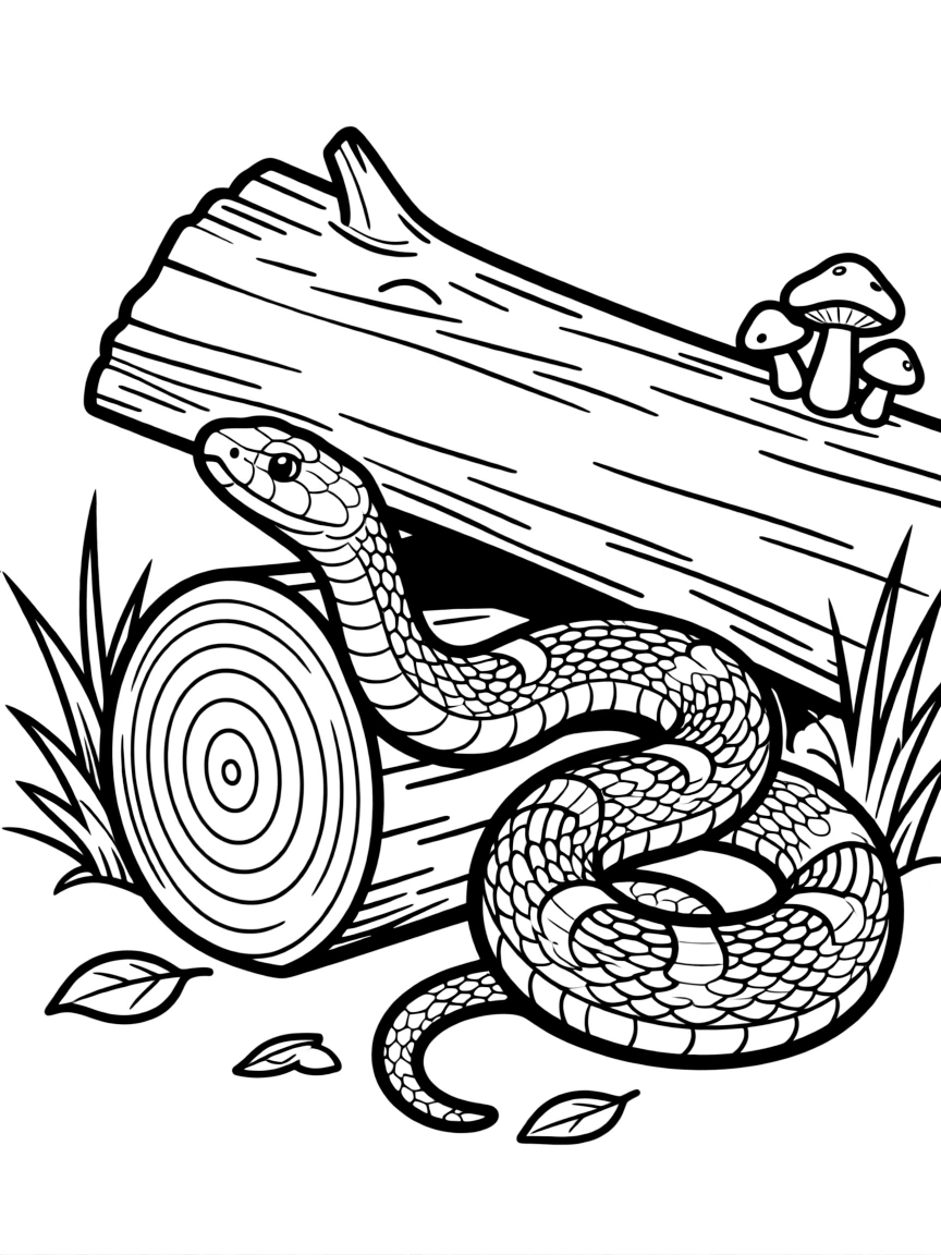 (Florida) A Florida crowned snake under a log