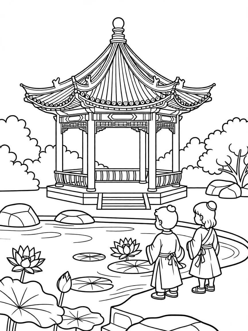 (Beijing) Imperial garden with pavilion and pond