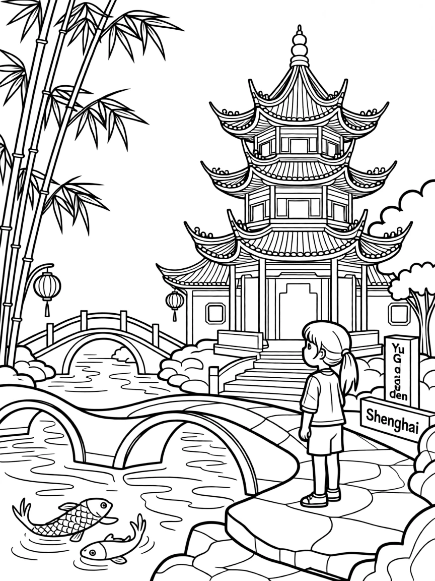 (Shanghai) Yu Garden traditional Chinese garden with pagoda