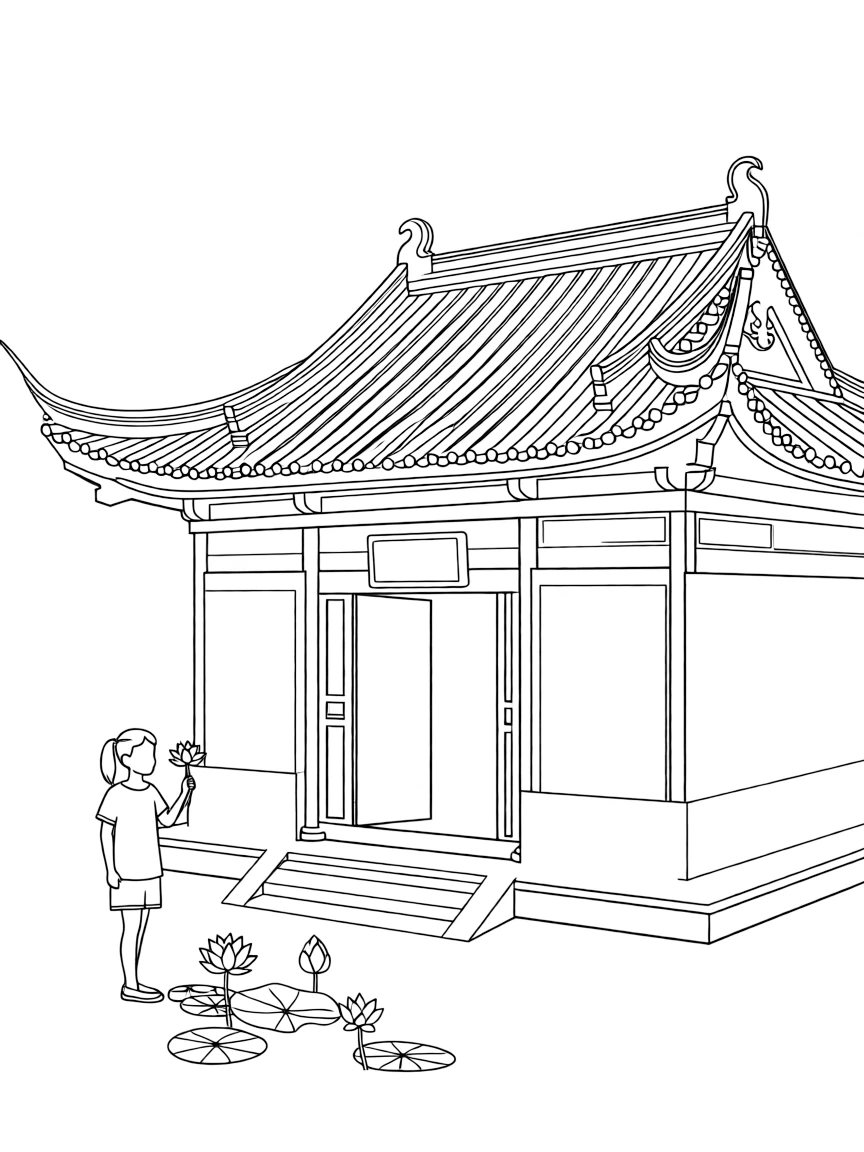 (Shanghai) Jade Buddha Temple with traditional roof