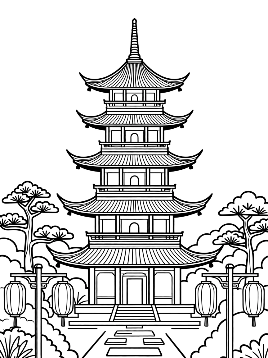 (Shanghai) Longhua Temple pagoda tower