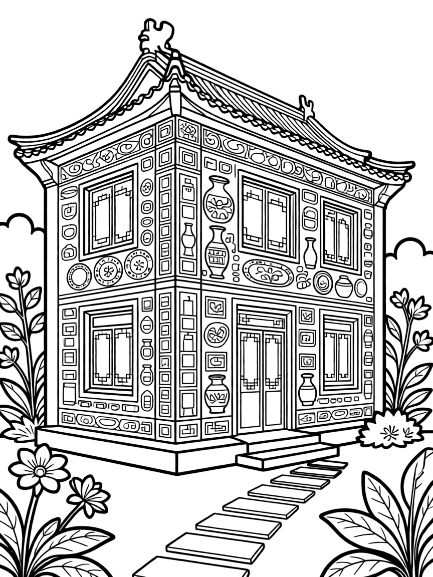 (Tianjin) Porcelain House with decorative elements