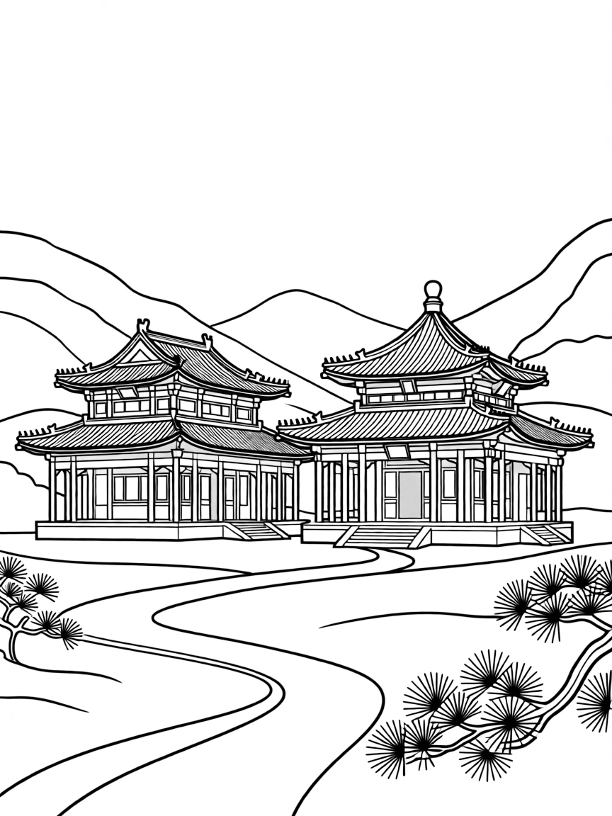 (Hebei) Chengde Mountain Resort traditional buildings