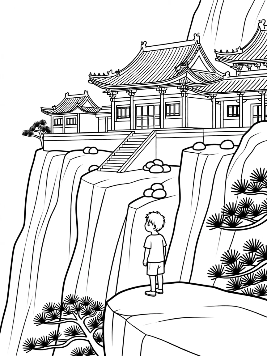 (Hebei) Cangyan Mountain temple on cliffs