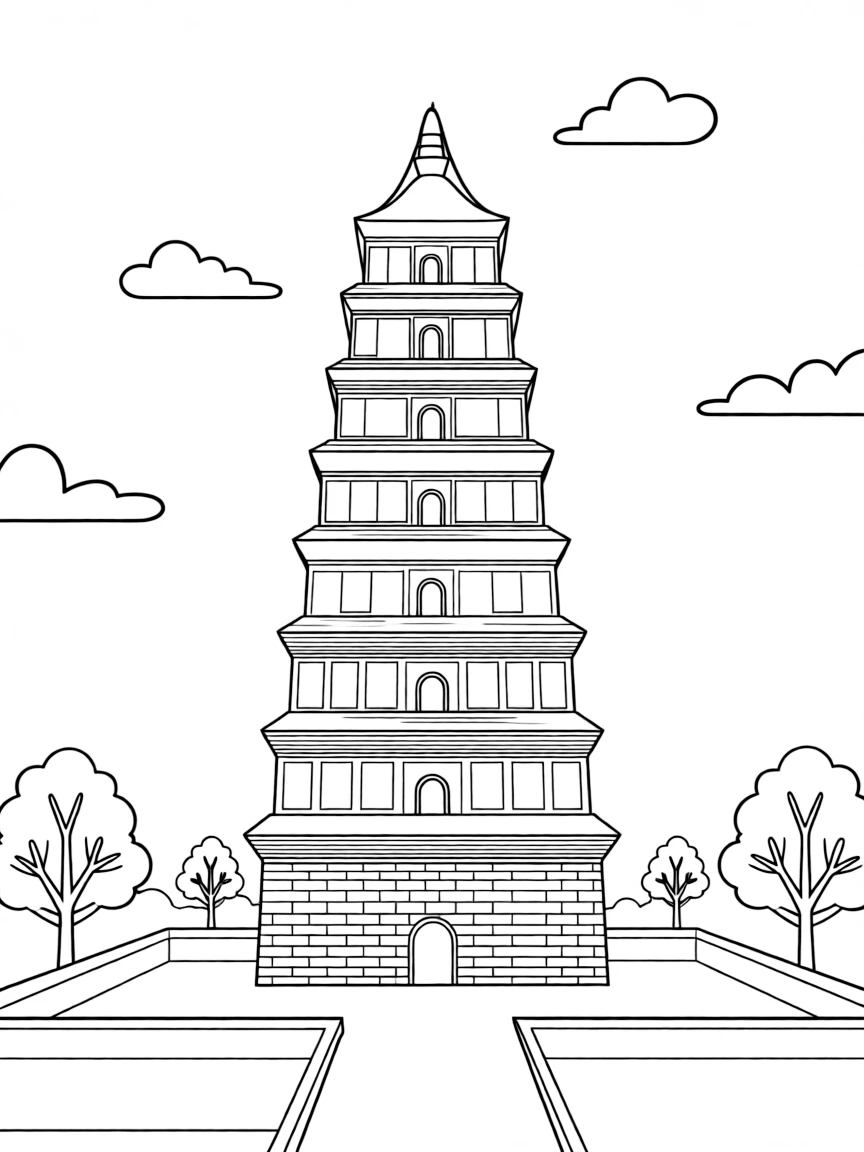 (Hebei) Wild Goose Pagoda tower structure