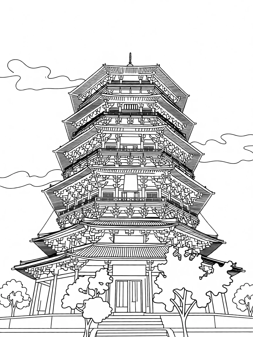 (Shanxi) Wooden Pagoda of Fogong Temple