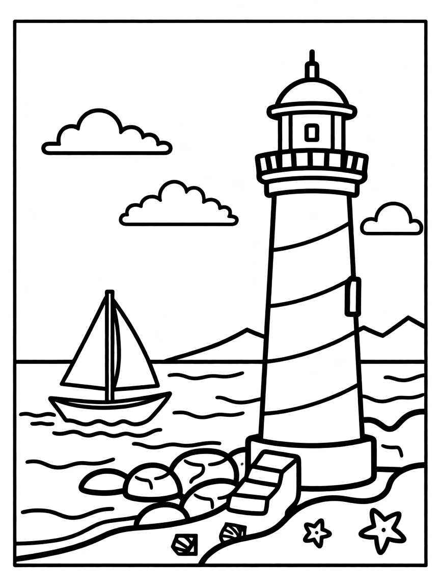 (Liaoning) Dalian coastal scenery with lighthouse